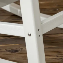 Outsunny 2 Pc Outdoor Rocking Chair, Traditional Slatted Porch Rocker With Armrests, Waterproof HDPE, White -Garden Furniture Discounts GUEST ba53810d 59f6 4beb 9851 ca3666ae398d