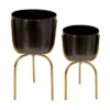 Sagebrook Home With Tripod Stand Metal Indoor Planter Pot