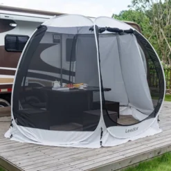 Leedor Outdoor Pop Up Portable Screen Tent With Mesh Netting Fiberglass Gazebo Gray -Garden Furniture Discounts GUEST bd4216ab c71f 413d a2f5 66a922655307