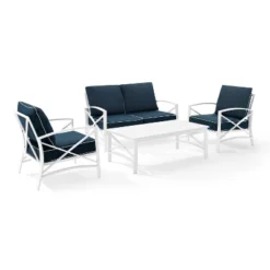 Kaplan 4pc Outdoor Conversation Set - Navy - Crosley -Garden Furniture Discounts GUEST bf2d7ffb 3d42 444d acb2 f4fb9c034306