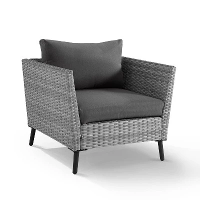 Richland 2pk Outdoor Wicker Armchairs - Charcoal - Crosley 10 Richland 2pk Outdoor Wicker Armchairs - Charcoal - Crosley - Image 8