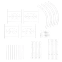 Evergreen Montebello Iron Garden Arbor, White- 53 X 84 X 23 Inches Fade And Weather Resistant Outdoor Decor -Garden Furniture Discounts GUEST c239ab21 1f13 47d1 bdfd bd4637c29c35