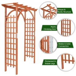 Costway Premium Outdoor Wooden Cedar Arbor Arch Pergola Trellis Wood Garden Yard Lattice 19 Costway Premium Outdoor Wooden Cedar Arbor Arch Pergola Trellis Wood Garden Yard Lattice -Garden Furniture Discounts GUEST c2451a58 9897 4c67 ad9a 3e668f2e8931