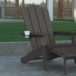 Emma And Oliver Adirondack Chair With Cup Holder And Pull Out Ottoman, All-Weather HDPE Indoor/Outdoor Lounge Chair 19 Emma And Oliver Adirondack Chair With Cup Holder And Pull Out Ottoman, All-Weather HDPE Indoor/Outdoor Lounge Chair -Garden Furniture Discounts GUEST c2cb2980 d442 4eca 9ad0 eefa11c9ee9b
