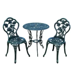 3pc Rose Cast Metal Set With Cast Aluminum Table Top & Chairs - Oakland Living -Garden Furniture Discounts GUEST c3912c68 02ea 470b ada9 05f0d6c71e9f