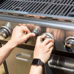 Captiva Designs E02GR001 Stainless Steel 4-Burner Propane Gas Grill With Side Burner And Side Tables -Garden Furniture Discounts GUEST c3af41f1 b5fa 4186 8a64 53c8094a7d36