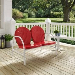 Griffith 3pc Outdoor Conversation Set - Red - Crosley -Garden Furniture Discounts GUEST c3b01824 54d6 4702 a020 65aa7f984854