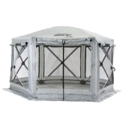 CLAM Quick-Set Pavilion Portable Pop-Up Outdoor Camping Gazebo Screen Tent Sided Canopy Shelter W/ Ground Stakes & Carry Bag -Garden Furniture Discounts GUEST c48b147c 4bcd 4fe8 9c61 6453a4b908c2