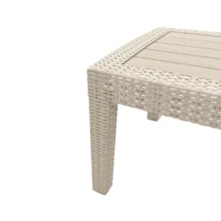 4pc All Weather Outdoor Conversation Set With Cushions - Beige/Dark Gray - CorLiving -Garden Furniture Discounts GUEST c48e0934 b9bd 4b53 971c 3c66b42ec240