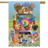 Groovy Pups Spring House Flag Hippies Dogs Humor 28" X 40" Briarwood Lane -Garden Furniture Discounts GUEST c4f755ca b980 4e6a bb55 df2f3ecaa647