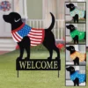 Collections Etc 5 Interchangeable Dog Outdoor Welcome Garden Stake -Garden Furniture Discounts GUEST c65c00ee c2ab 4aeb 9ad1 8e19682fb32e
