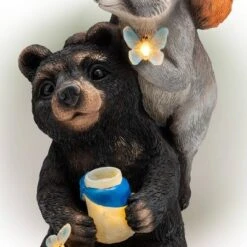 15" Polyresin Solar Nature Pals Statue With Butterflies And LED Lights - Alpine Corporation -Garden Furniture Discounts GUEST c681e8f8 d0be 4242 8aee bdac7aee2a5e