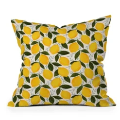 Avenie Mediterranean Summer Lemons Outdoor Throw Pillow Yellow - Deny Designs -Garden Furniture Discounts GUEST c6ffb2d7 93b9 494e 8213 8902ff5b8cf9