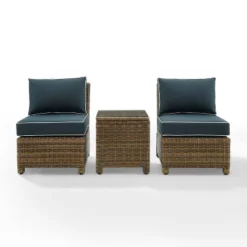 Bradenton 3pc Wicker Armless Chairs With Side Table - Crosley -Garden Furniture Discounts GUEST c839eaca 2f79 4217 915c 195193cabe36