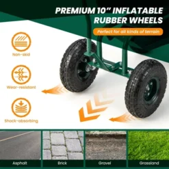 Costway Rolling Garden Cart Outdoor Gardening Workseat With Adjustable Height &Tool Storage 14 Costway Rolling Garden Cart Outdoor Gardening Workseat With Adjustable Height &Tool Storage -Garden Furniture Discounts GUEST c86dc38b 1e50 4005 93be b054c5110348