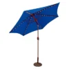 9' X 9' Round Lighted Patio Umbrella - Blue - Tropishade -Garden Furniture Discounts GUEST c8bd18f0 4f33 421f 83c9 6701931f0a94