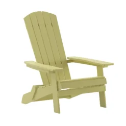 Merrick Lane Poly Resin Folding Adirondack Lounge Chair - All-Weather Indoor/Outdoor Patio Chair -Garden Furniture Discounts GUEST c9b4d93e c132 4c14 8060 43335924b04a