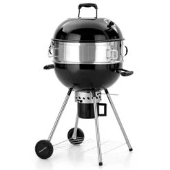 Captiva Designs E02GR013 22" Kettle Charcoal Grill With Pizza Ring And Pizza Stone - Black -Garden Furniture Discounts GUEST ca367df2 c16b 4a06 b03f 074ef6b66e48