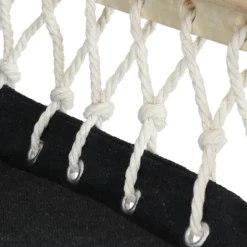 Sunnydaze Decor Sunnydaze Outdoor Hanging Polycotton Hammock Chair With Armrests And Hardwood Spreader Bar - 300 Lb Weight Capacity - Storm -Garden Furniture Discounts GUEST ca3f1006 ef11 4c9d 8e7f d46de9bf7e1c