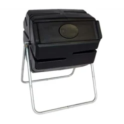 FCMP Outdoor 37 Gallon 1 Piece Single Chamber Roto Tumbling Composter Outdoor Elevated Rotating Garden Compost Bin, Black -Garden Furniture Discounts GUEST ca903c6d 79c8 40c0 9a5c 5fdaac506f2e