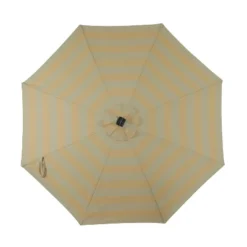 11' X 11' Calypso II Market Patio Umbrella With Solar LED Strip Lights Champagne/Taupe - Island Umbrella -Garden Furniture Discounts GUEST ca975819 61a1 4ea4 8568 83213bf9799e