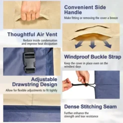 Costway Patio 60''x43'' 2-Seater Bench Loveseat Deep Sofa Cover Waterproof Handle Air Vent -Garden Furniture Discounts GUEST caa80b12 daf6 4c27 b1b9 febec72cf4e4