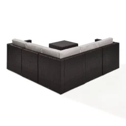 Palm Harbor 6pc Outdoor Wicker Sectional Set - Gray - Crosley -Garden Furniture Discounts GUEST cb1bba82 da4d 4967 a881 0aa1d788b0e8