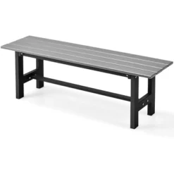 Tangkula Outdoor HDPE Bench W/ Metal Frame 47" X 14" X 16" For Yard Garden 21 Tangkula Outdoor HDPE Bench W/ Metal Frame 47" X 14" X 16" For Yard Garden -Garden Furniture Discounts GUEST cb2ccafe 1297 49f1 a288 da0516867549
