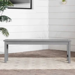 Ravenscroft Modern Boho Acacia Wood Slat Top Outdoor Dining Bench - Gray Wash - Saracina Home 14 Ravenscroft Modern Boho Acacia Wood Slat Top Outdoor Dining Bench - Gray Wash - Saracina Home -Garden Furniture Discounts GUEST ce52635a 6f20 41d2 9ffc 8f6d710ef542