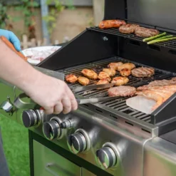 Captiva Designs E02GR001 Stainless Steel 4-Burner Propane Gas Grill With Side Burner And Side Tables -Garden Furniture Discounts GUEST cf2d9db6 c1bb 4c10 8b6a 81f6699722bb