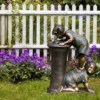 27" Resin Indoor/Outdoor Girl And Boy Drinking Water Fountain Yard Décor Bronze - Alpine Corporation -Garden Furniture Discounts GUEST cfa901ae fafc 43b2 ae34 c126a908cce6