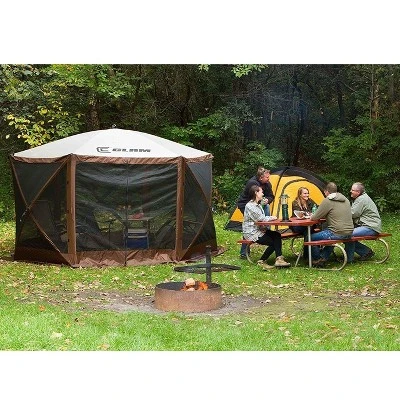 CLAM Quick-Set Escape 11.5' X 11.5' Portable Pop-Up Camping Outdoor Gazebo Screen Tent Canopy Shelter & Carry Bag With 3 Wind & Sun Panels Accessory 5 CLAM Quick-Set Escape 11.5' X 11.5' Portable Pop-Up Camping Outdoor Gazebo Screen Tent Canopy Shelter & Carry Bag With 3 Wind & Sun Panels Accessory - Image 3