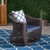 Big Sur Wicker Patio Swivel Chair - Multi-Brown/Navy Blue - Christopher Knight Home -Garden Furniture Discounts GUEST d148ba23 02be 41f5 96fe b505ba02b568