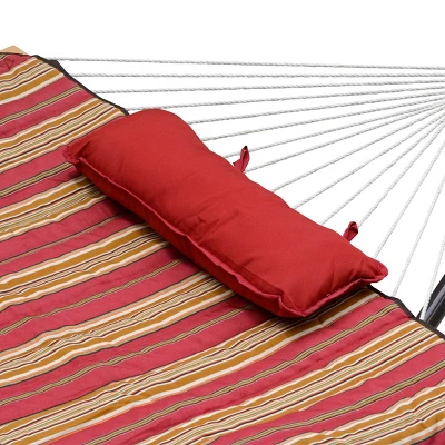 Patio 12' Hammock & Stand Set - Natural/Red/Brown 6 Patio 12' Hammock & Stand Set - Natural/Red/Brown - Image 4