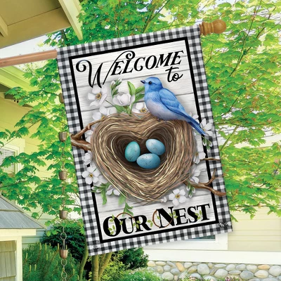 Welcome To Our Nest Inspirational House Flag 28 X 40 Briarwood Lane 4 Welcome To Our Nest Inspirational House Flag 28 X 40 Briarwood Lane - Image 2