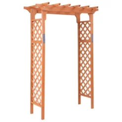 Costway Arbor Over 7FT High Wooden Garden Arch Trellis Pergola Outdoor Patio Plant -Garden Furniture Discounts GUEST d23737fa 3798 4dc3 8d5e 8efef9812de3