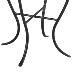 Teal Island Designs Modern Black Round Outdoor Accent Side Tables 14" Wide Set Of 2 Free-Form Mosaic Tabletop Front Porch Patio Home House -Garden Furniture Discounts GUEST d2cd1f2c ce88 4718 a990 2481b809bbab