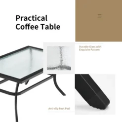 Costway 2 PCS Patio Loveseat With Coffee Table Outdoor Sofa Bench With Cushions -Garden Furniture Discounts GUEST d34f456b c848 41f2 9bb1 563c67574f43