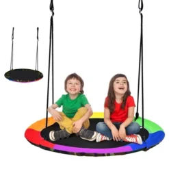 Costway 40'' Flying Saucer Tree Swing For Kids Round Tree Swing For Outdoor -Garden Furniture Discounts GUEST d543604a 0ed5 44cd a516 fb22f0c9b7ee