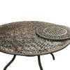 59" Round Ornate Traditional Outdoor Mesh Lattice Aluminum Dining Table With Lazy Susan - Bronze - Oakland Living -Garden Furniture Discounts GUEST d582cfc8 eb93 4950 a5c3 2a7ce816922c