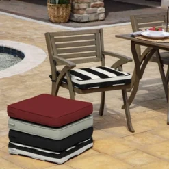 20" X 20" ProFoam Outdoor Dining Seat Cushion Cabana Black - Arden Selections -Garden Furniture Discounts GUEST d6b4dac6 159f 4e59 802e 9763db7aca05