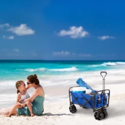 Nature Spring All-Terrain Heavy-Duty Collapsible Utility Wagon With Telescopic Handle -Garden Furniture Discounts GUEST d7eae98d 35d6 4b4d 9c8e 3dd0f57c5fed