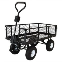 Sunnydaze Decor Sunnydaze Outdoor Lawn And Garden Heavy-Duty Durable Steel Mesh Utility Dump Wagon Cart With Removable Sides -Garden Furniture Discounts GUEST d853f163 da9e 4aee b9a2 f05d7d63f929