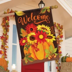 Pumpkin Bouquet Fall House Flag Welcome Autumn 28" X 40" Briarwood Lane -Garden Furniture Discounts GUEST d96c676a f9ae 4557 9724 87351ce750ef