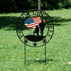29" Steel Patriotic "Freedom Isn't Free" Wall Décor/Ground Stake - Backyard Expressions -Garden Furniture Discounts GUEST d9957108 c3a5 4a5c a096 c4a924c2b54c