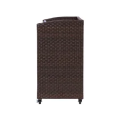 Teamson Home 39.5" Veronica Rolling Outdoor PE Rattan Bar Cart With Storage, Brown 18 Teamson Home 39.5" Veronica Rolling Outdoor PE Rattan Bar Cart With Storage, Brown -Garden Furniture Discounts GUEST d9d343d8 b055 45c1 a5c5 208ad0ab44a7