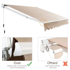 Costway 10' X 8' Retractable Awning Patio Sun Shade W/Crank Handle -Garden Furniture Discounts GUEST dc882d5d c8c4 428e 8657 a0422a929410