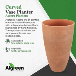 Algreen Acerra Curved Yard & Patio Vase Garden Planter