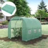 Outsunny 20' X 10' X 7' Greenhouse Replacement Walk-in PE Hot House Cover With 12 Windows Roll-Up & Zipper Door -Garden Furniture Discounts GUEST de4a6876 d69c 4c62 8531 868c3f55ad00