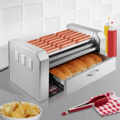 Olde Midway Electric Hot Dog Roller Grill Machine With Bun Warmer, Commercial Grade 8 Olde Midway Electric Hot Dog Roller Grill Machine With Bun Warmer, Commercial Grade - Image 6